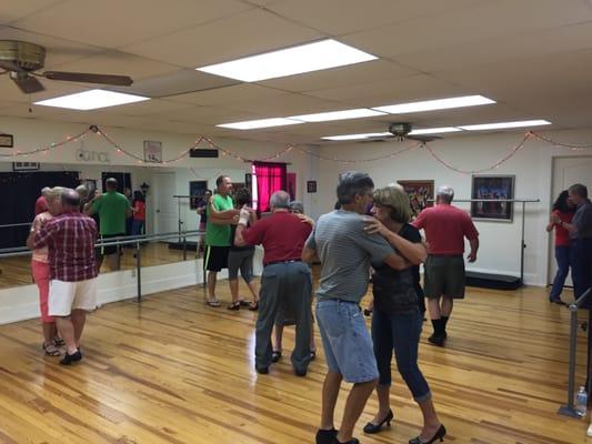 Ballroom dancing in the studio