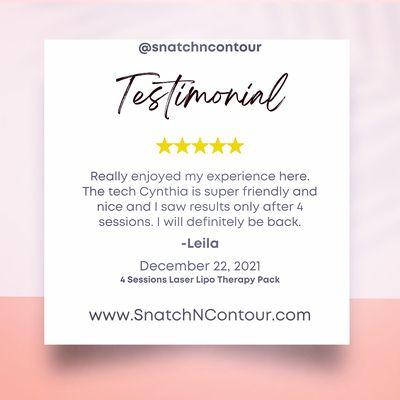 We love our customers!  #testimony @snatchncontour