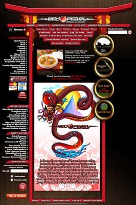 A website mockup we designed for a local chinese food restaurant.