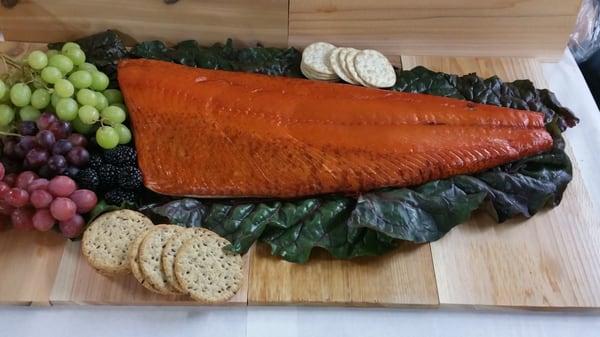 Delicious Smoked King Salmon!  100% Natural with No preservatives, No coloring, No additives... 100% Mouth watering!