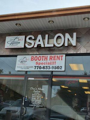 Salon front