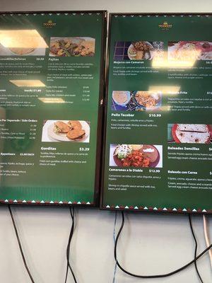 Menu board