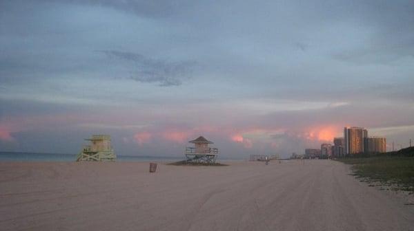 The beach was empty at dusk, right before we went to meet up with the group.