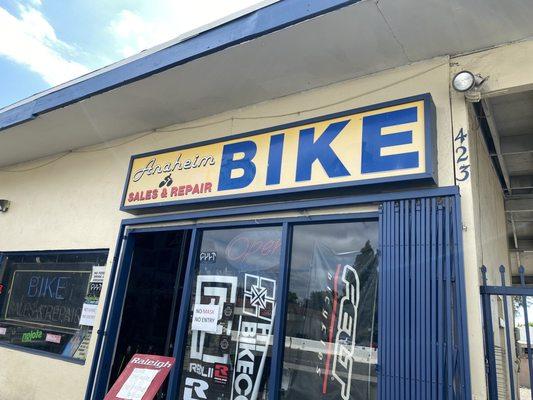 Front of bike shop