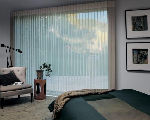 Hunter Douglas Luminette Privacy Sheers. Beautiful fabric vanes attached with a sheer provide soft, diffused light in any room