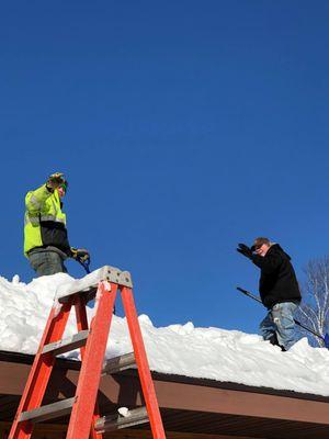 Snow removal from roof-tops too ~ so you don't have to!