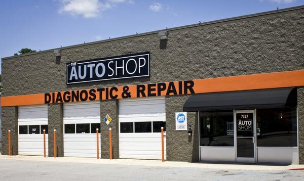 The Auto Shop has seven garage bays for auto repair.