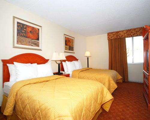 Standard Room w/ 2 Double Beds, microwave, refrigerator, free high speed wireless internet, coffee maker, LCD flat screen TV.