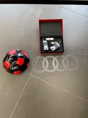 An Audi Q5, keys, & an Audi soccer ball!  What could be better?!