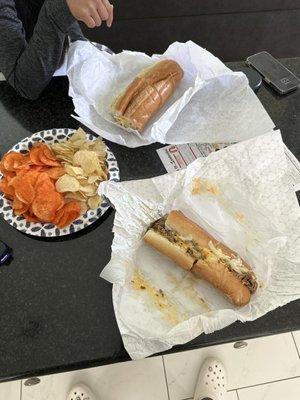 16b California cheesesteak + 3 cheese sub!