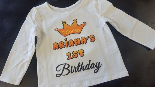 Happy birthday Ariana!  Put a smile on your love one's face, with they very own custom T-shirt