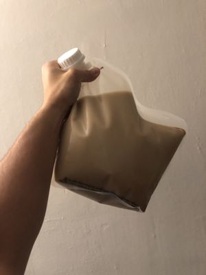 A giant bag of horchata