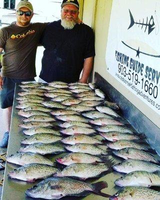 NIce 2 man limit of 50 crappie for the guys !