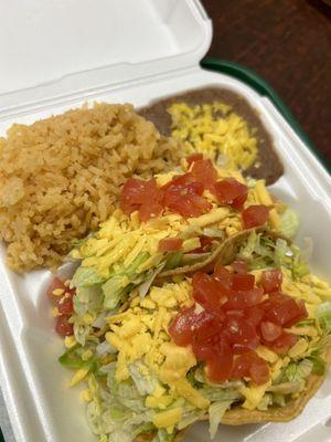 Crispy beef taco combo plate. I think I dreamt about these when we hit the hay later that night.