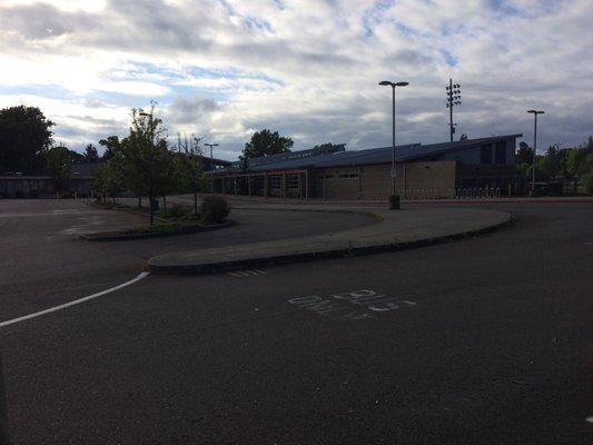 2017-06-11 -- from west side of parking lot.  Image of main entrance off Blanton.