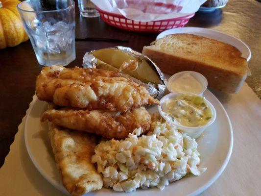 Cod fish dinner...frozen, thawed, waterlogged! Tasted terrible!