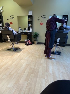 Eyebrow studio area.