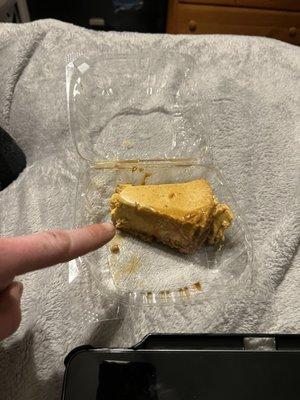 Child size piece of pie.