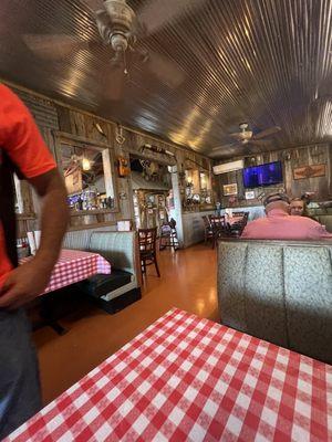 Inside dining area