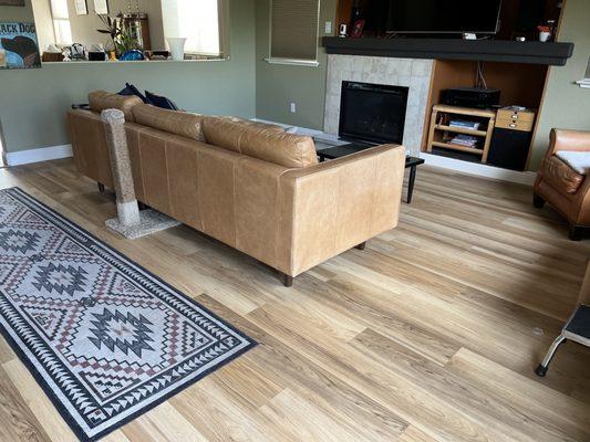 New flooring in family room