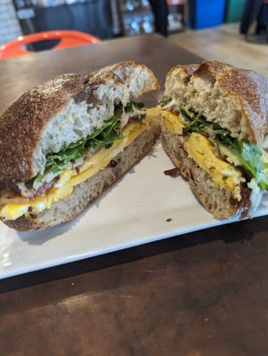 Huge caibatta breakfast sandwich