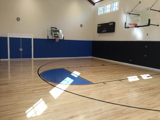 Home Gym with 3 Hoops and custom pads