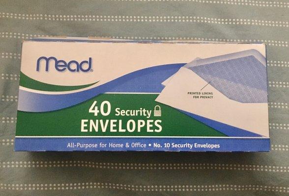 Mead Security Envelopes