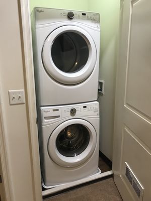 Full size washer and dryer in every apartment.