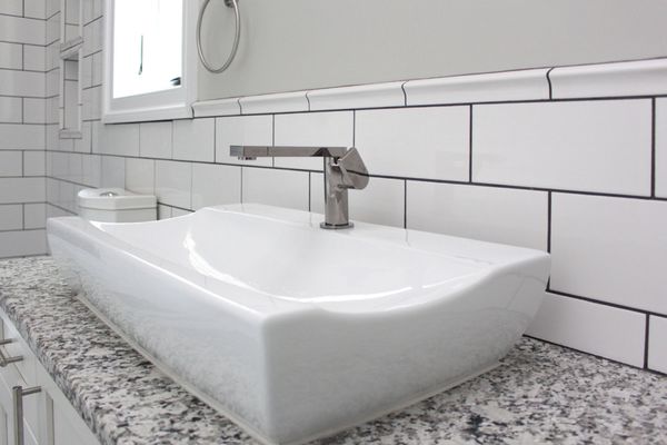 Bathroom backsplash - subway tile