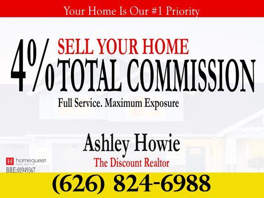 Sell Your Home For 4% Total Commission