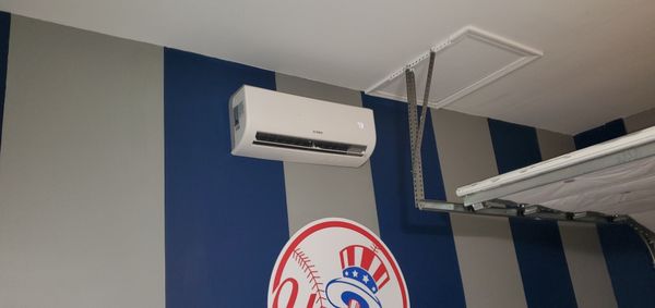 Mini split indoor install