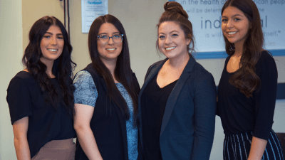 Meet our amazing team! From Left to Right: Lauren, Gabby, Katy, and Alondra.