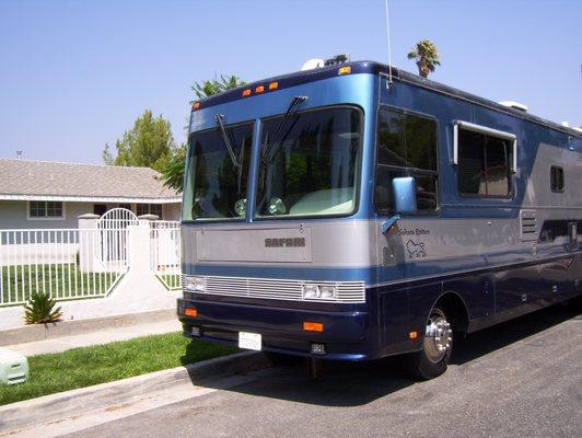 Limo sunstrip. 20% on front side windows.