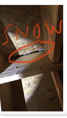 Snow entering attic