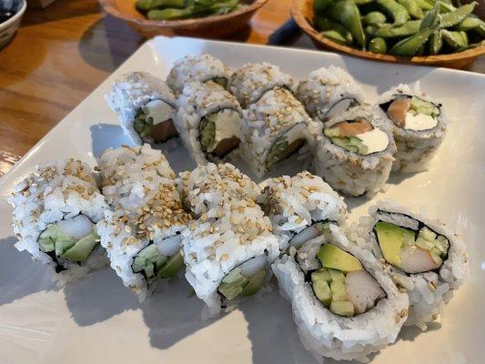 California Roll and Philadelphia Roll - Why the crab stick!?!  Why!?!