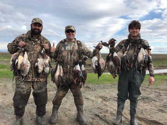 Limits of fine Dunnigan waterfowl. One of the best days these guys have had in the blind all year - thanks Scott and Nate.