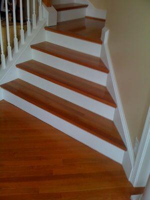 Cap steps with hardwood