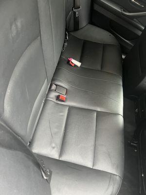 After picture steam clean of back seat