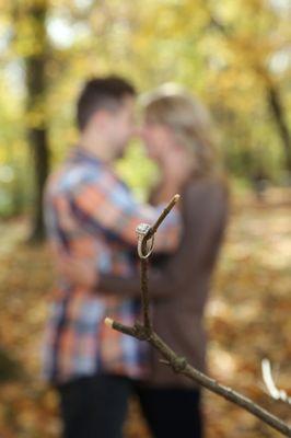 Engagement photo at Sharon Woods Park Ohio