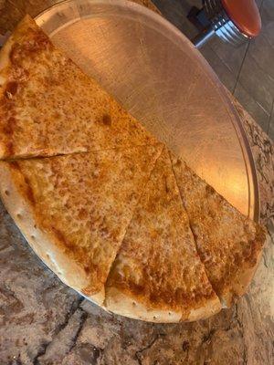 NY style cheese thin crust pizza