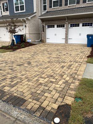 Permeable paver driveway.