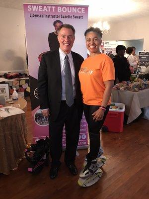 Our Mayor Joe Hogsett visiting popupshop small business event.