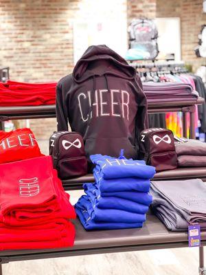 We have cheer and dance apparel for practice, game day, competition day, and so much more!