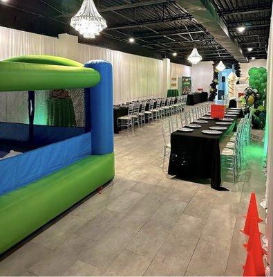 Bounce house, event decorating event space