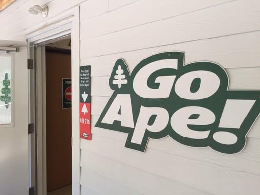 The entrance is in a trailer in the parking lot of Jefferson Memorial Forest's Visitor Center.