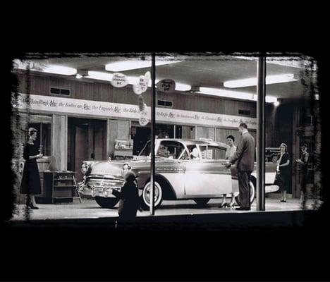 Leutheuser showroom in mid 1950's