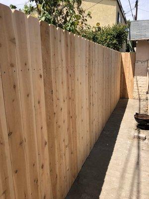 Complete fence rebuild.