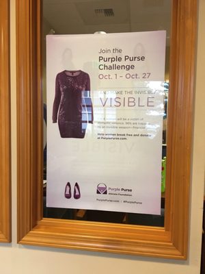 This company supports the purple purse foundation!