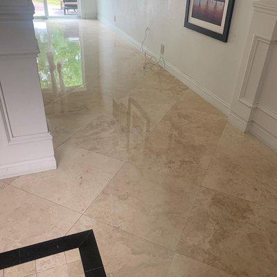 Clean travertine.