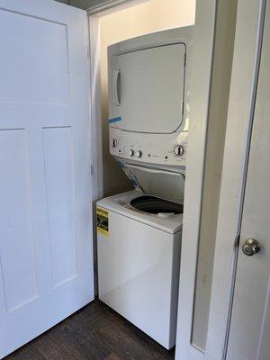 Custom designed laundry closest. No worries; just don't ever shut the door.